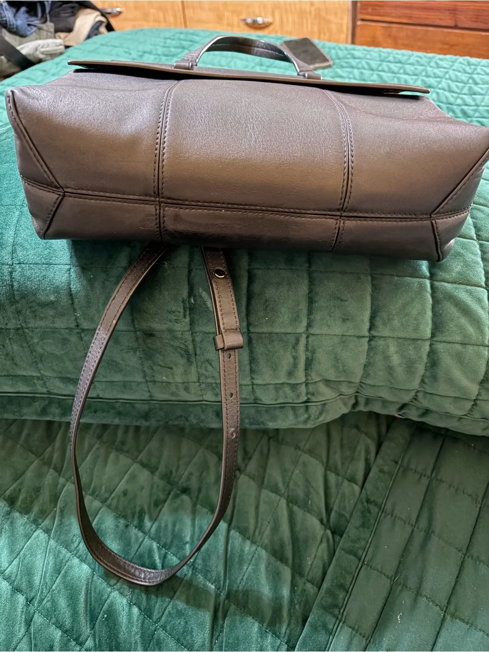 Tory Burch black Leather Top-Handle Bag